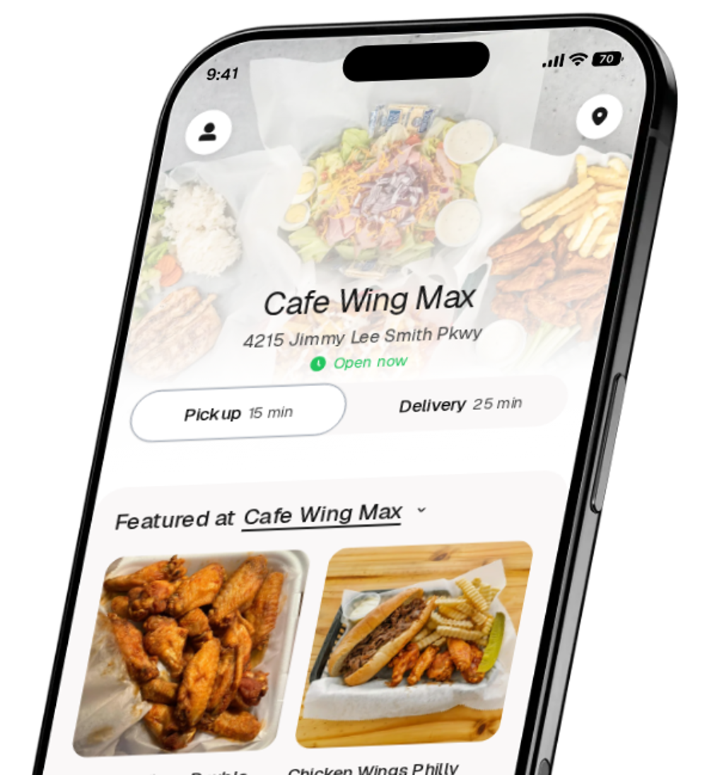 Cafe Wing Max app preview